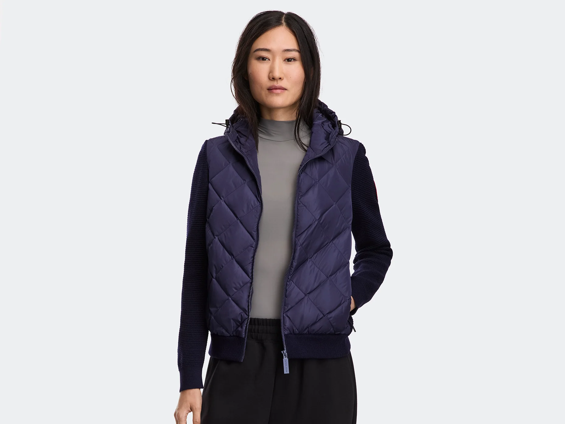 HyBridge Quilted Knit Hoodie - Image 9