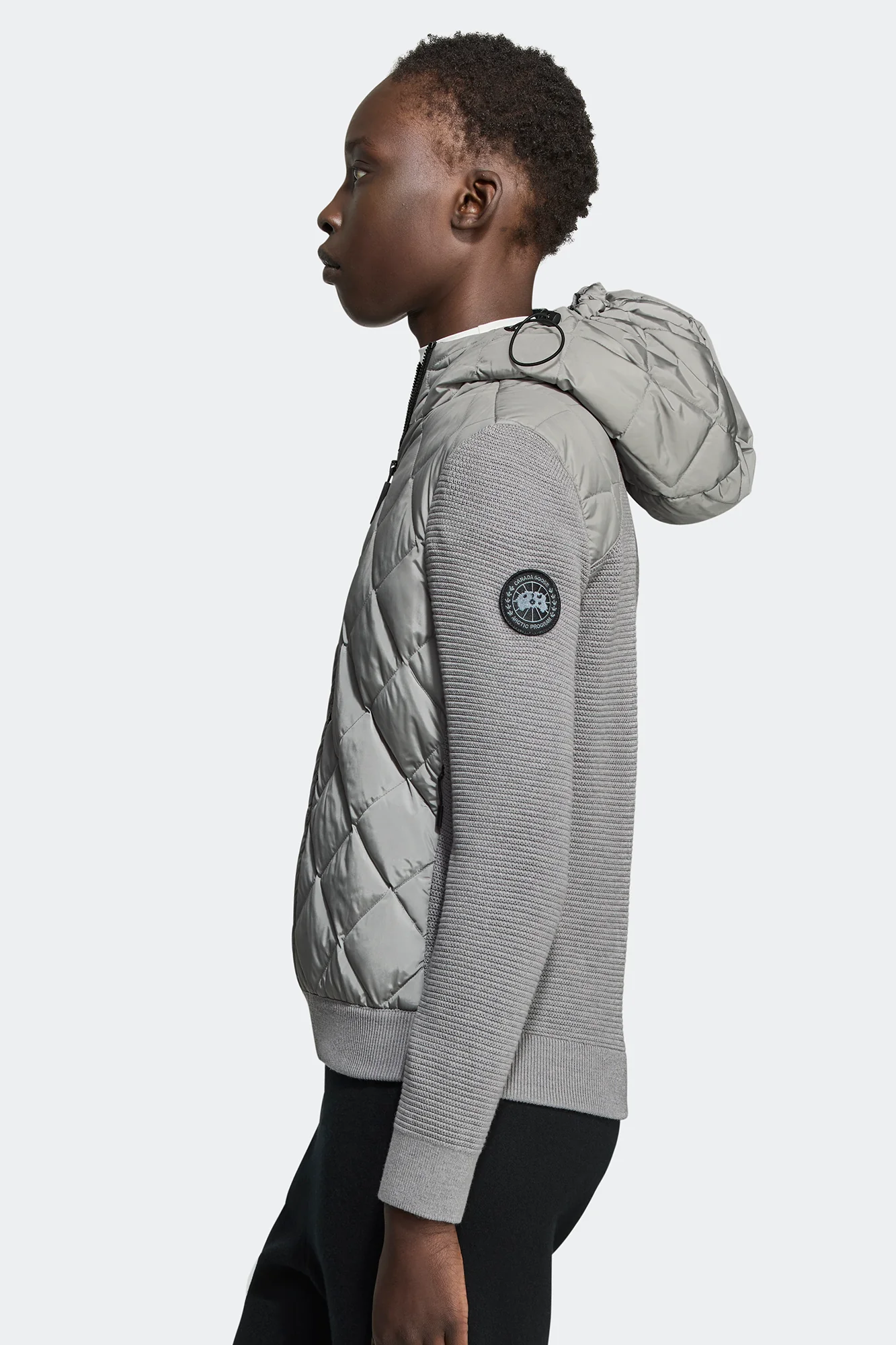 HyBridge Quilted Knit Hoodie Black Label - Image 3