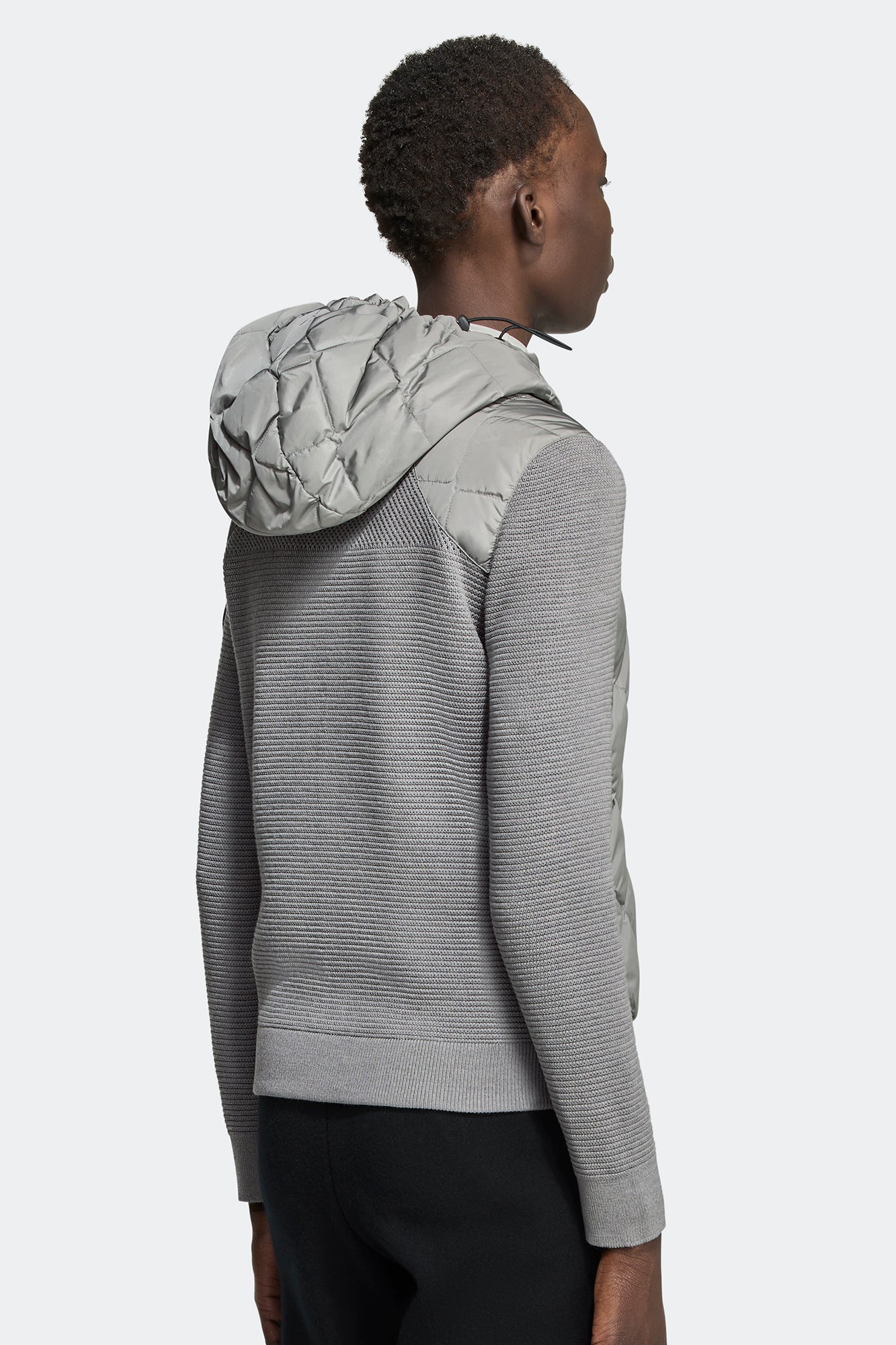 HyBridge Quilted Knit Hoodie Black Label - Image 4
