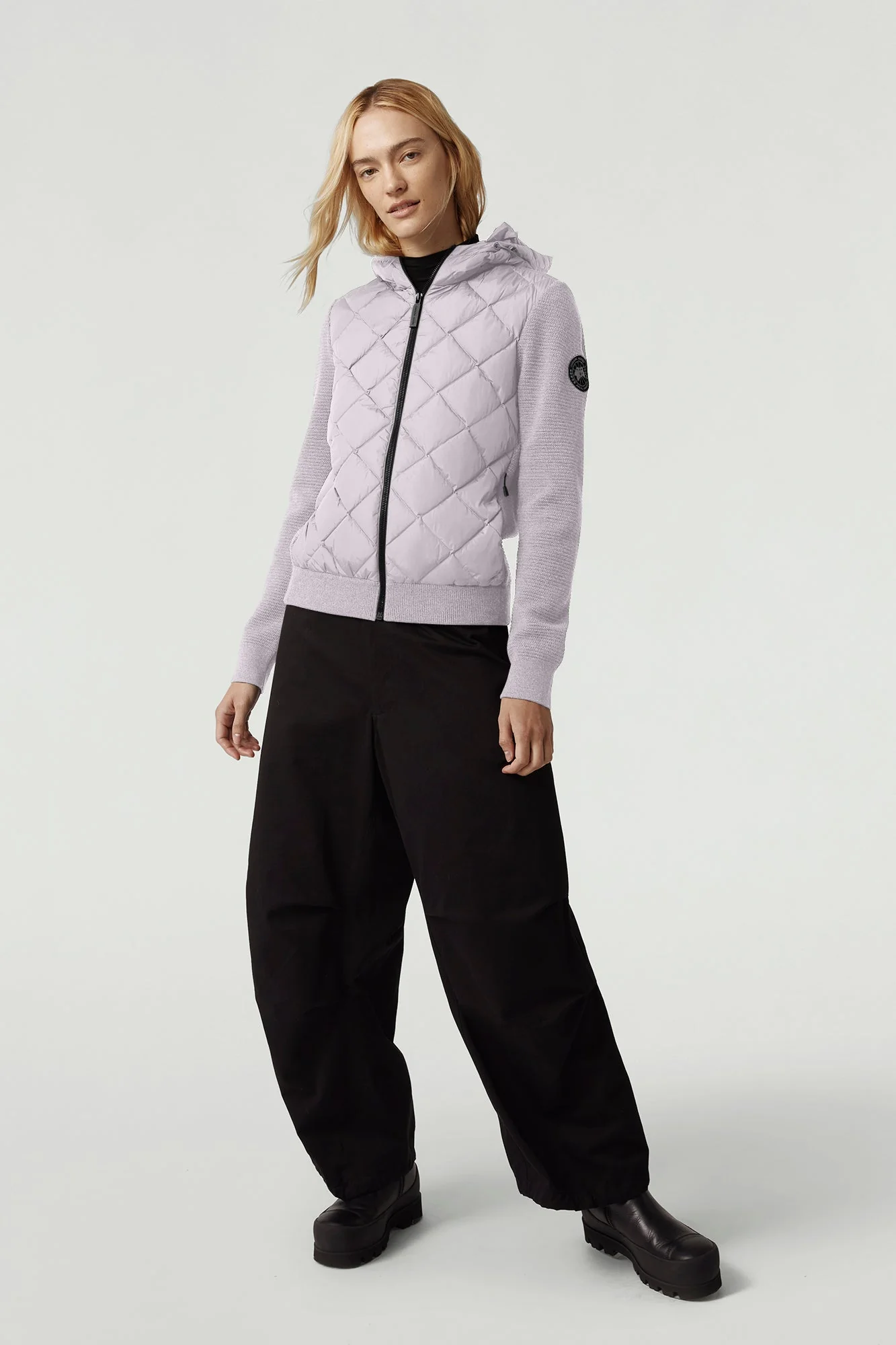 HyBridge Quilted Knit Hoodie Black Label