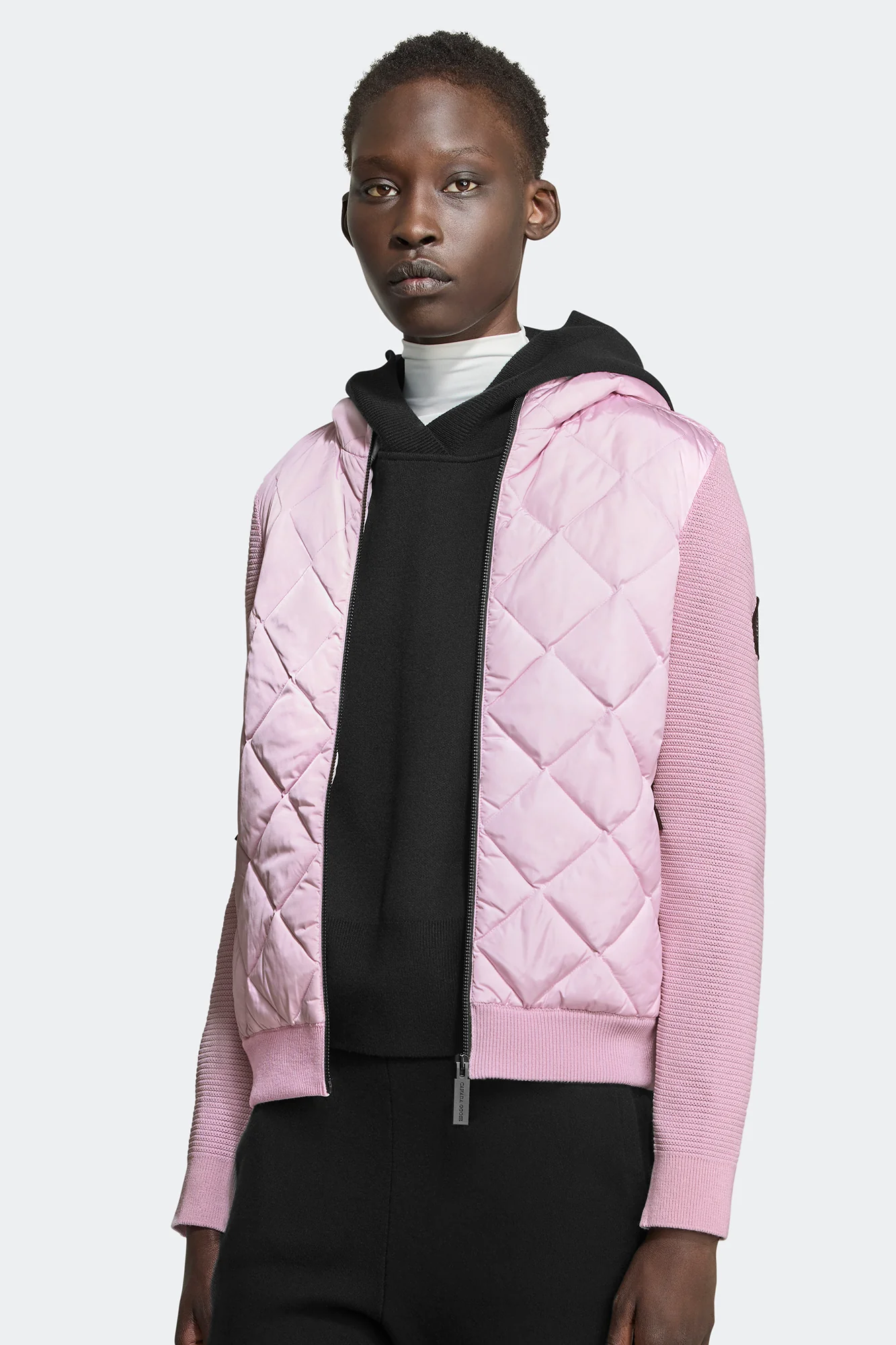 HyBridge Quilted Knit Hoodie Black Label - Image 3