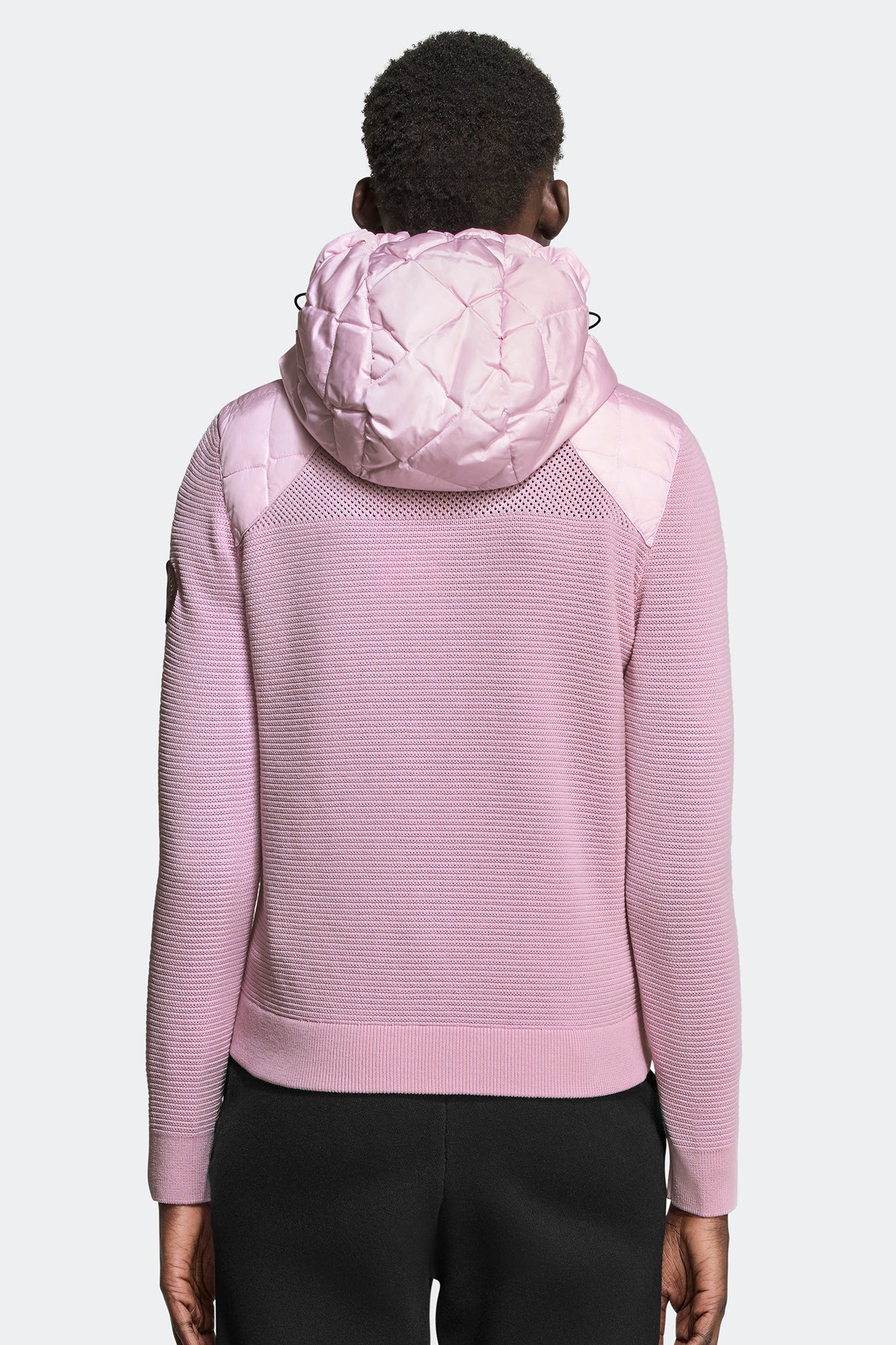 HyBridge Quilted Knit Hoodie Black Label - Image 5