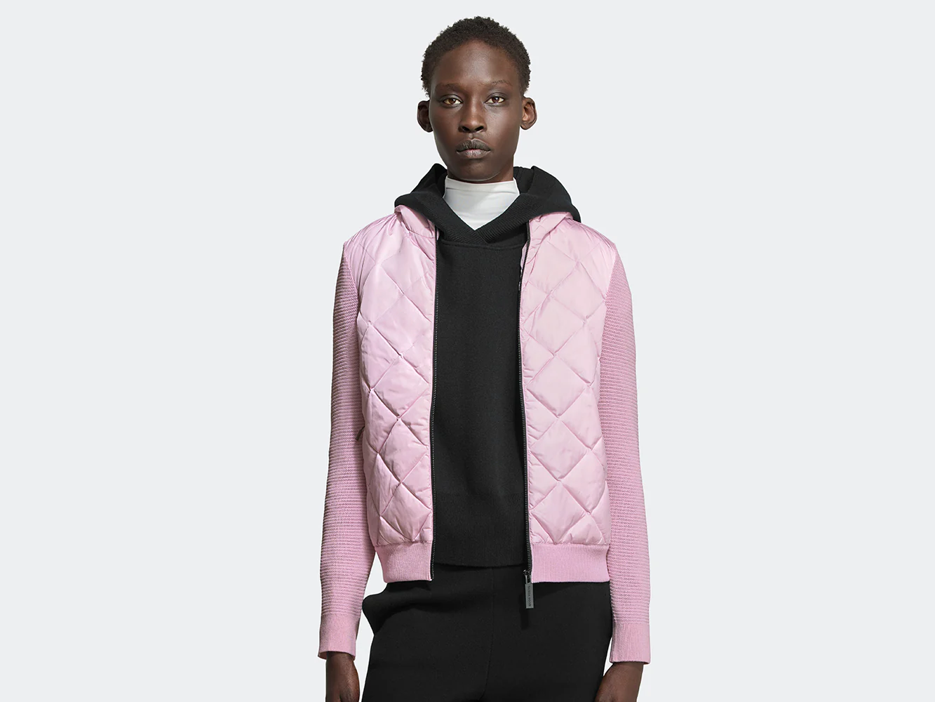 HyBridge Quilted Knit Hoodie Black Label - Image 9