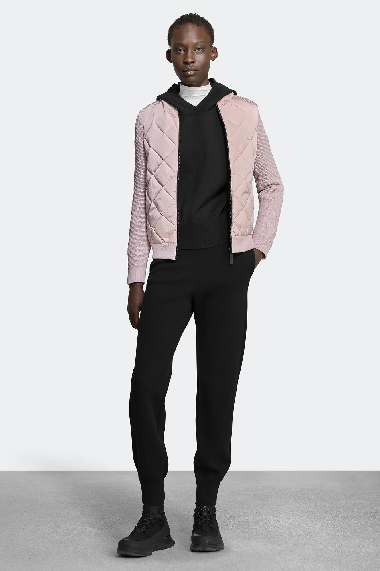 HyBridge Quilted Knit Hoodie Black Label - Image 2