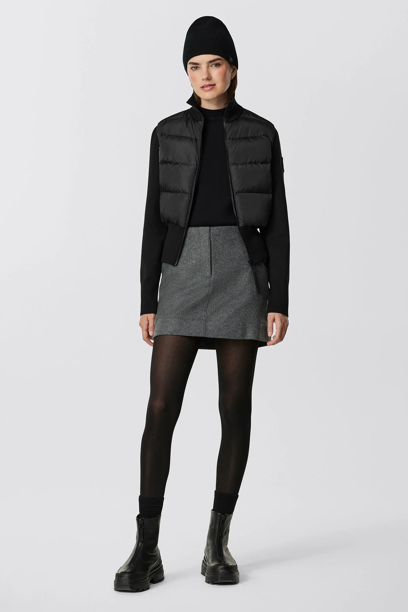 HyBridge Wide Quilt Knit Jacket