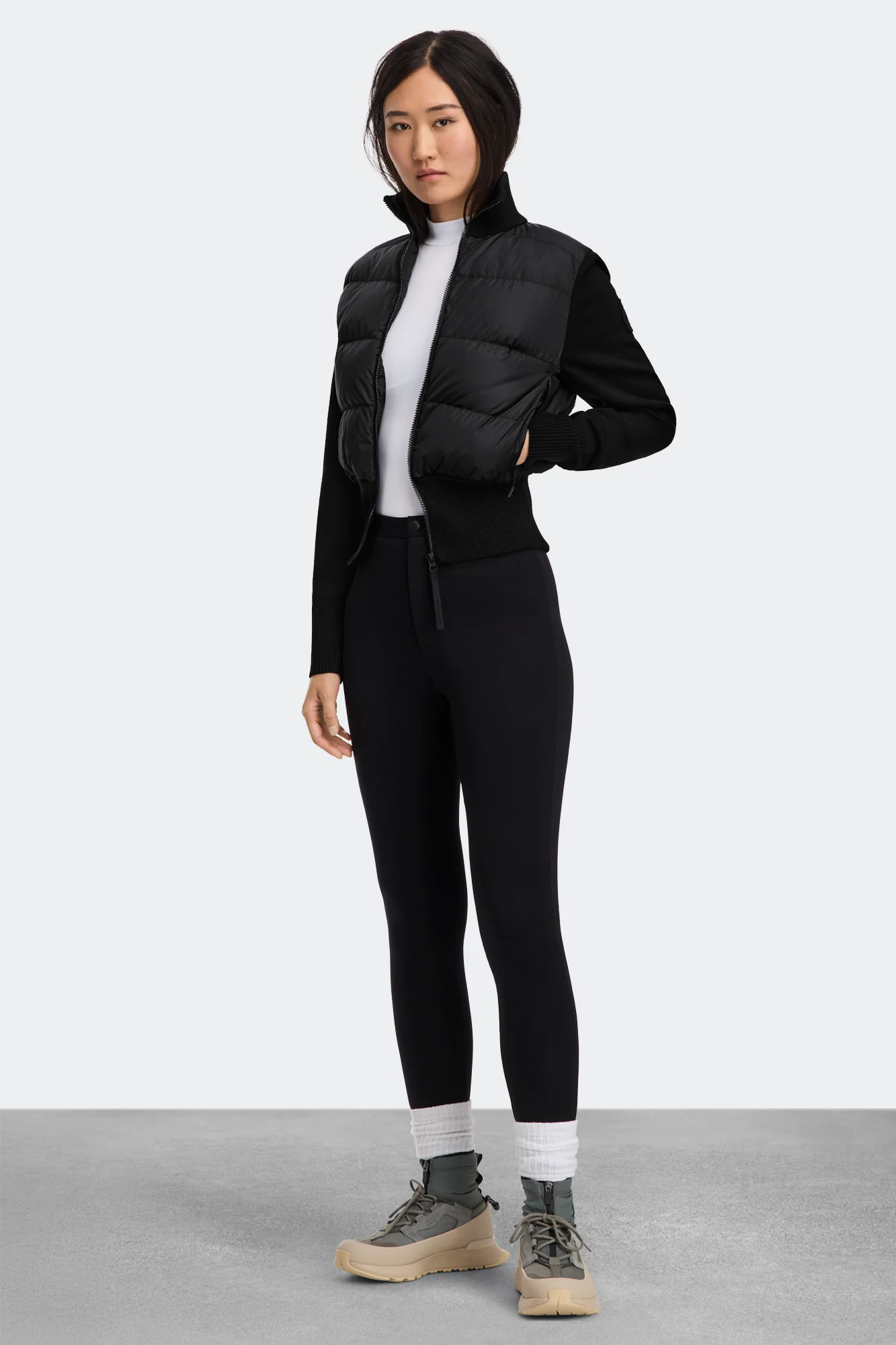 HyBridge Wide Quilt Knit Jacket