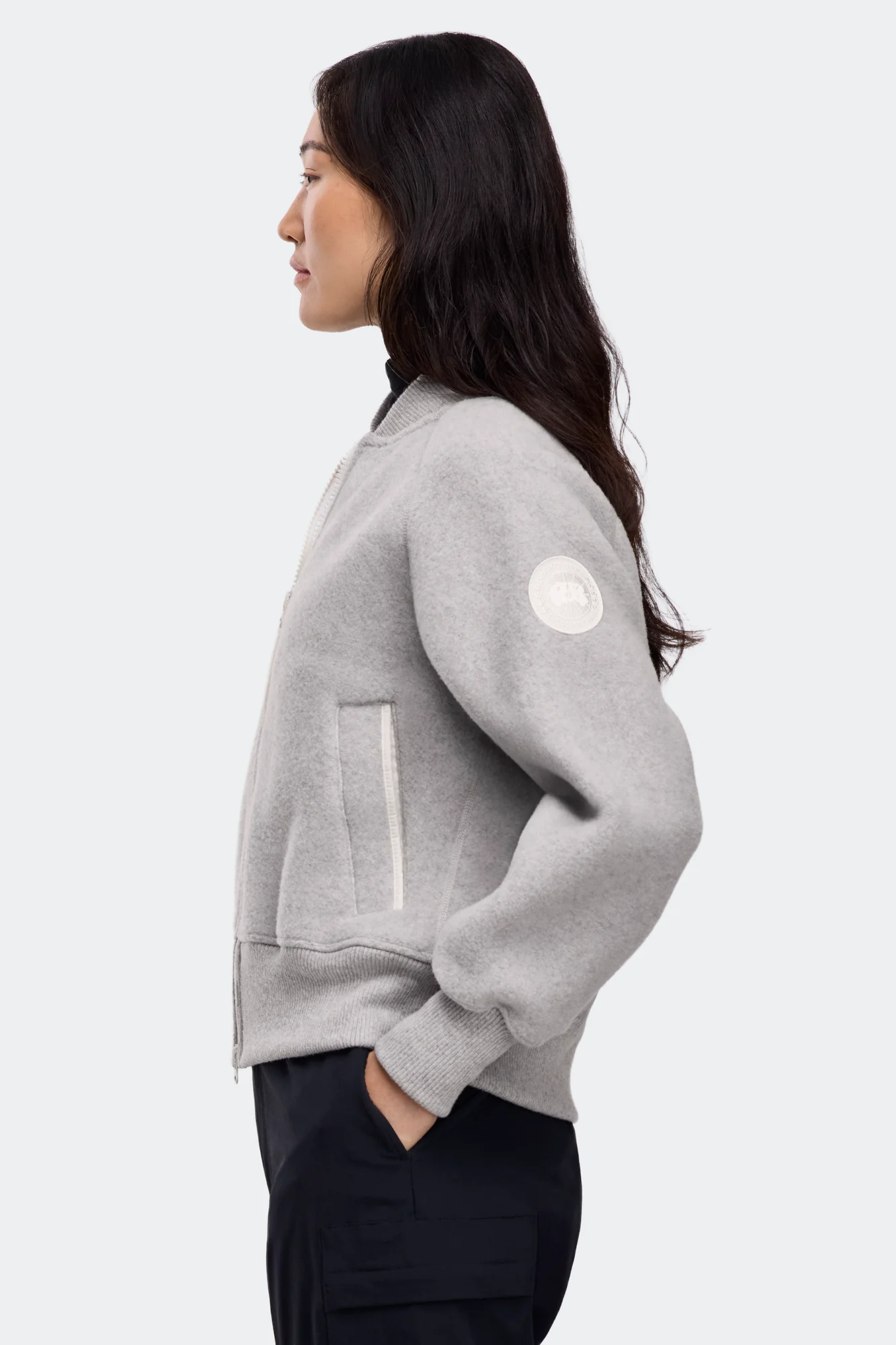 Sierra Fleece Bomber White Label - Image 3